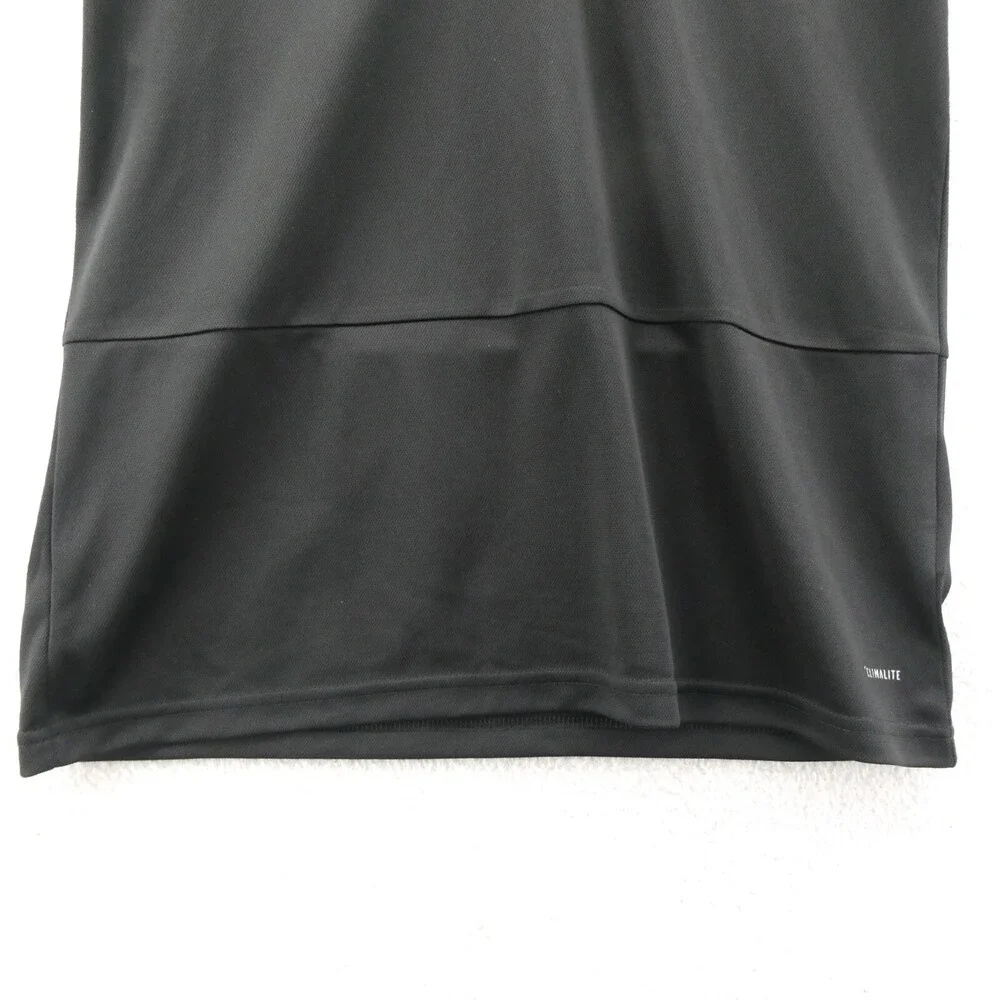 Adidas Golf Polo Shirt Mens Medium Black Knit Short Sleeve Collared Athletic New